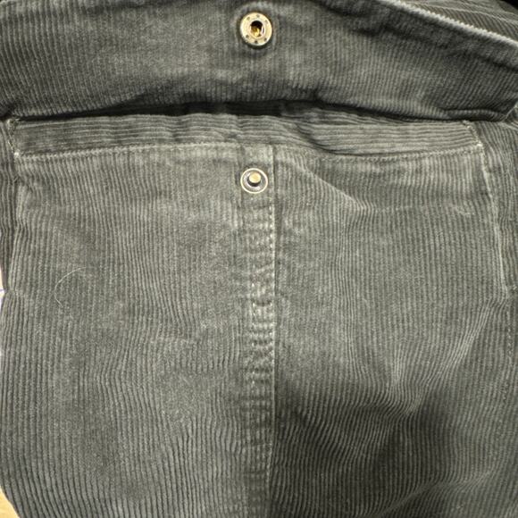 Chaps Corduroy Men's Pants Flat Front 34W 28L Dark Brown Utility Pockets Vintage - Picture 3 of 12